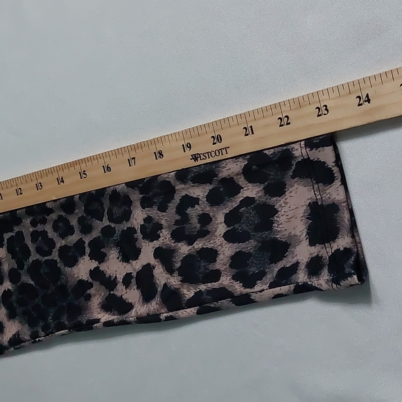 Lazofy Leopard print high neck bodysuit Women's long sleeve size M - Picture 7 of 9